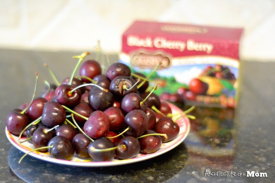 Architecture of a Mom: Double Cherry Tea Popsicles - 2 Ingredients