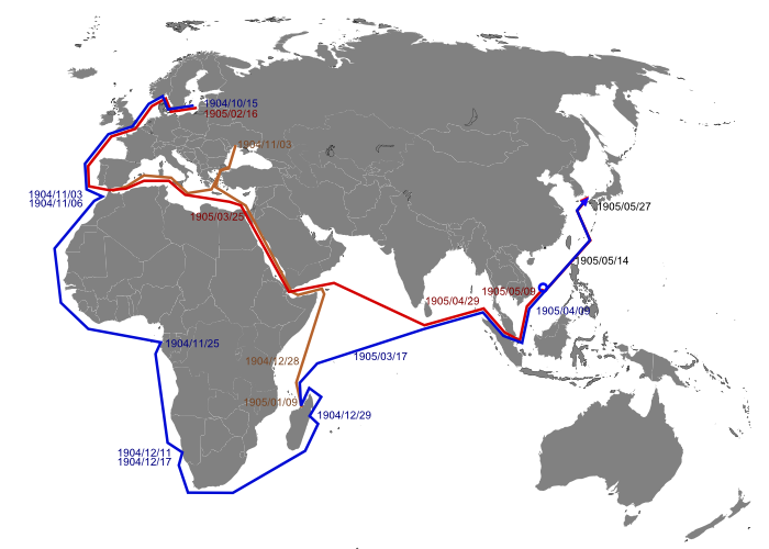 Główne Miejsce Walk Między Japonią A Usa Russian Armed Forces 1700-1917: Voyage of the Baltic Fleet, (1904-1905)