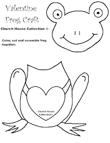 Frog Valentine Heart Craft Cutout For Kids