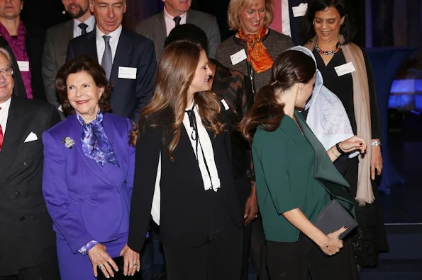 Princess Madeleine of Sweden and Princess Sofia of Sweden attended the Global Child forum at the Royal Palace in Stockholm