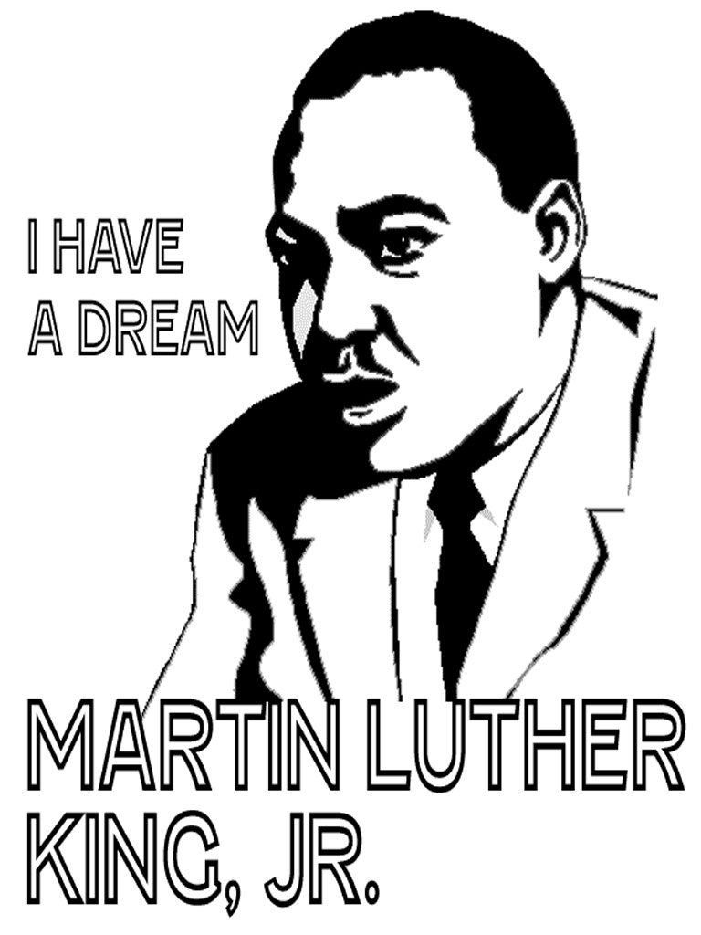 Martin Luther King Jr Coloring Pages | Realistic Coloring ...