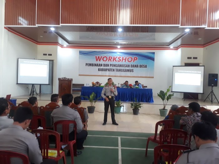 Bhabinkamtibmas, Apdesi Ikuti Workshop Pembinaan dan Pengawasan Dana Desa Kabupaten Tanggamus