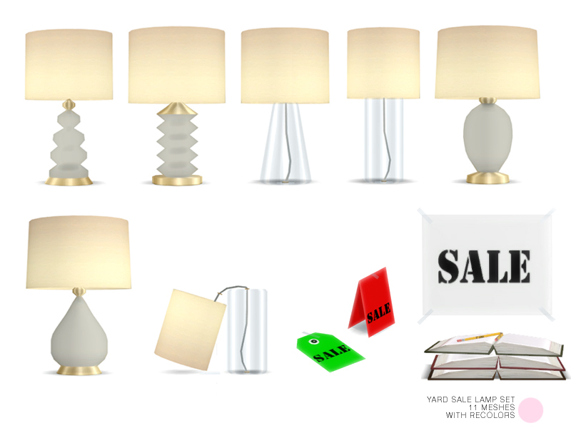 Sims 4 CC's The Best Yard Lamp Sale Set by DOT