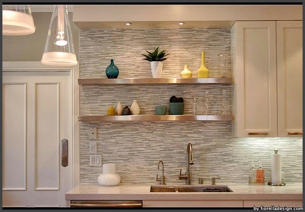 How to place the shelves in the kitchen