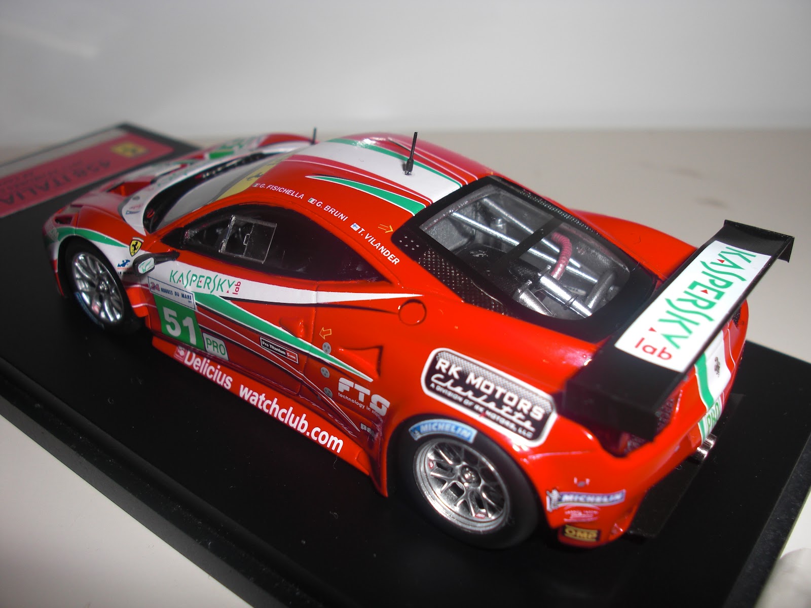 Ttartisan Fuji Ferrari 458 GT2 N°58 - Le Mans 2011 - Modèle 1/43 TRUCALE Par FUJIMI - Très Bon état Maquette Voiture Course