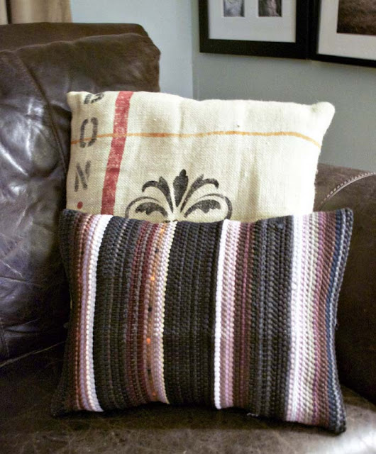 Pamela Joyce Dollar Store Rag Rug Pillow Covers