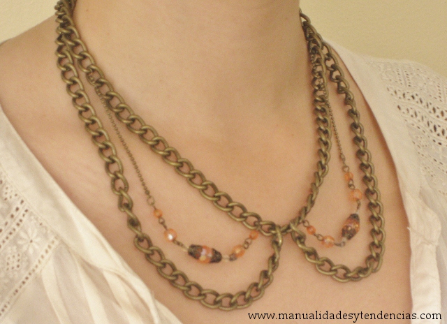 Collar cuello Peter Pan de cadenas / Peter Pain collar chain necklace / Collier col Claudin