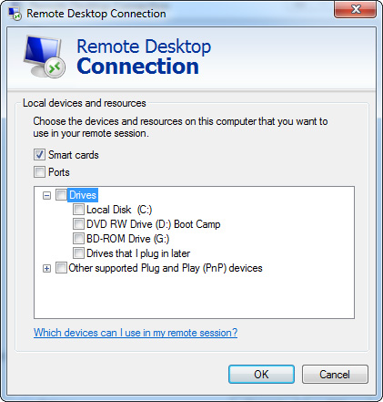 Forward thiết bị lưu trữ tới máy tính điều khiển từ xa qua Remote Desktop