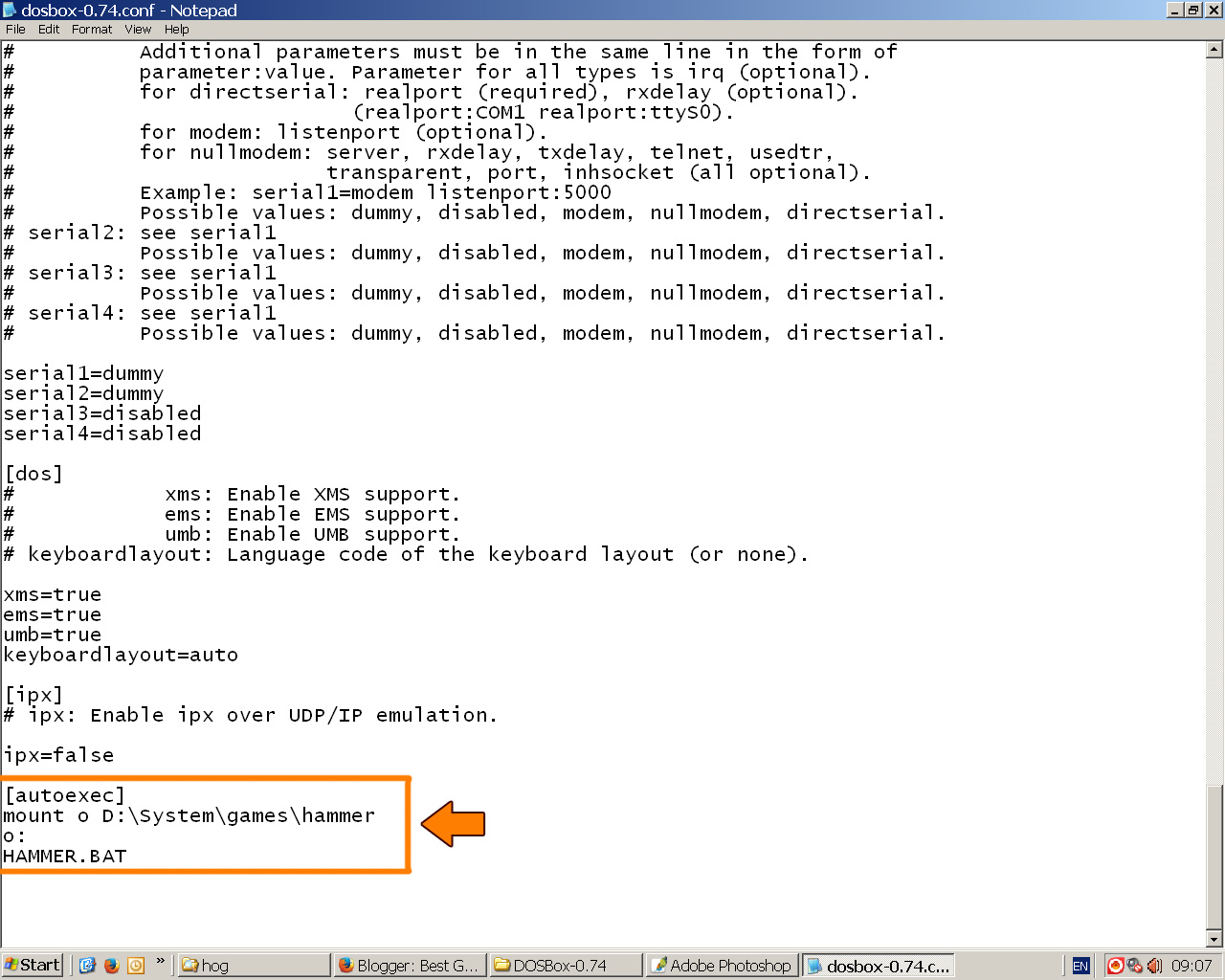 The Best Games Ever DOSBox Automatic Mount Screenshots