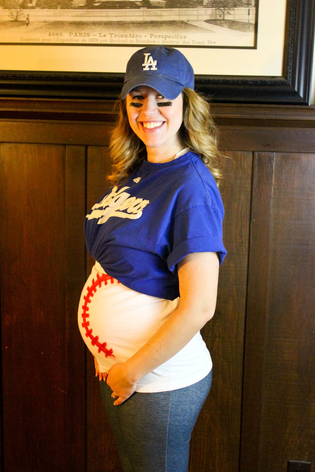 From Dahlias to Doxies DIY Pregnant Baseball and Umpire Costumes