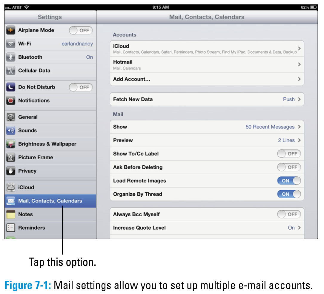 how to sign into email on ipad