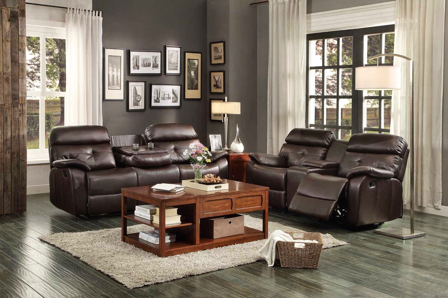 Best Reclining Sofa For The Money Whitaker Brown Reclining Sofa Set