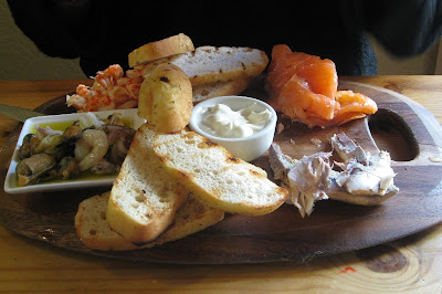 Platter of mixed seafood