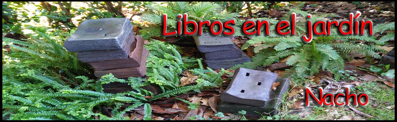 libros en el jardin