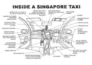 Inside a Singapore taxi