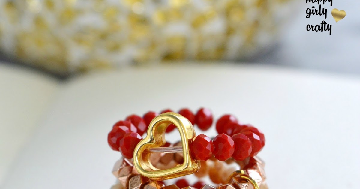 happy girly crafty Let's make easy stackable elastic rings! (tutorial