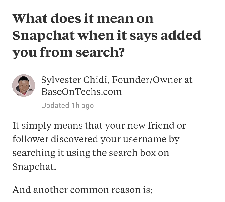 Added You From Search On SnapChat What Does It Mean & How To Stop