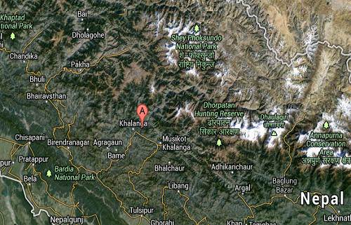 Rukum Nepal earthquake epicenter map Rukum_Nepal_earthquake_epicenter_map
