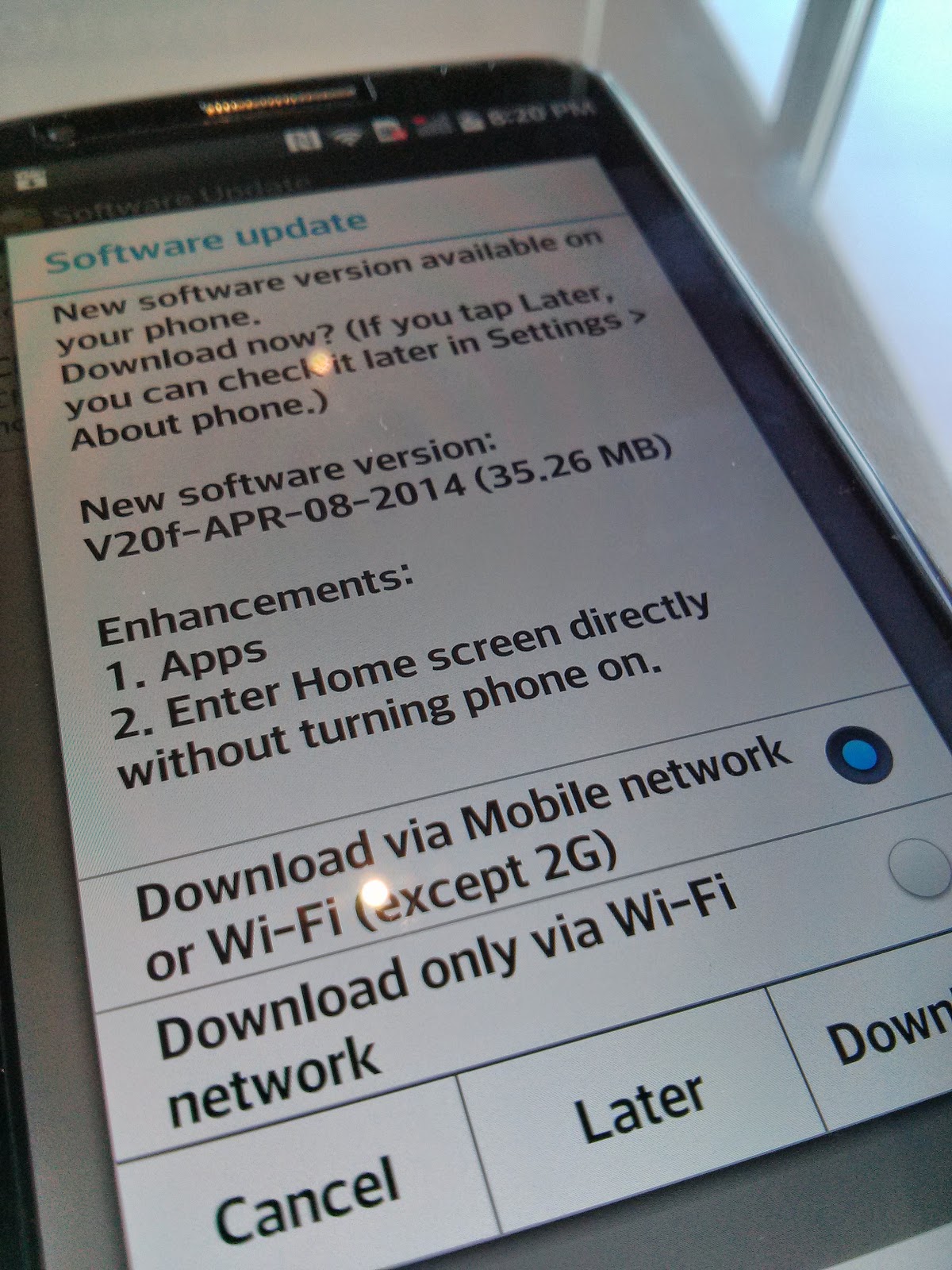 LG G2 gets "Knock Code" update