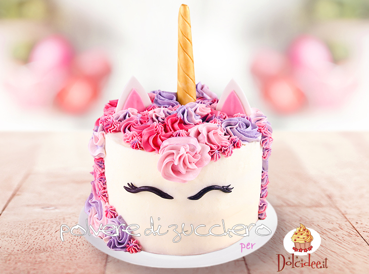 torta unicorno unicorn cake cake design pasta di zucchero polvere di zucchero pane angeli cameo crema al burro sac a poche