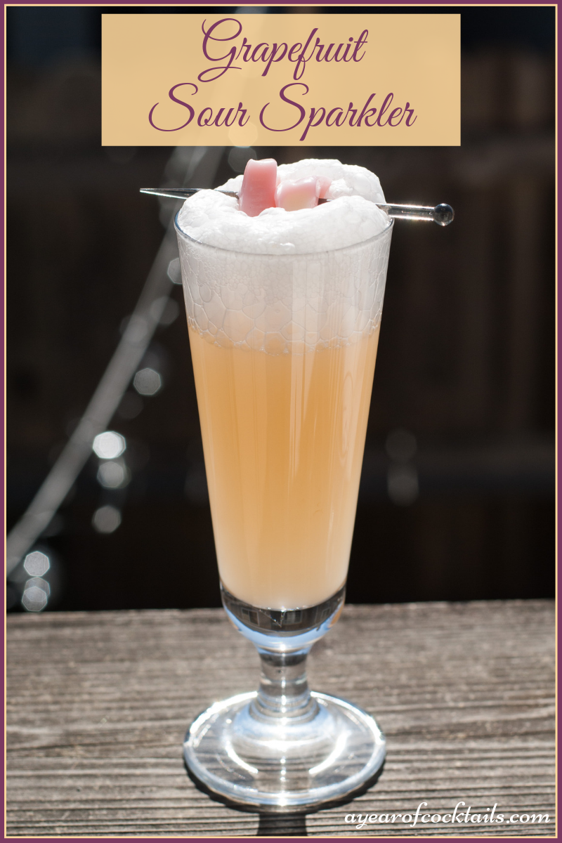 Grapefruit Sour Sparkler A Year of Cocktails