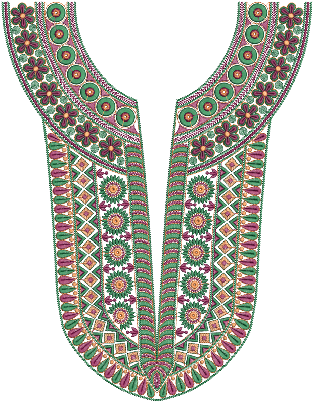 Embroidery Neck Designs for Dresses