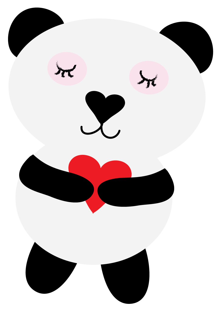 clipart panda valentine - photo #31
