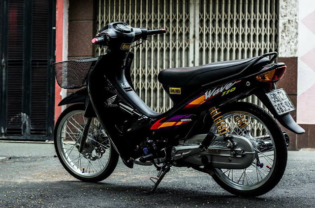 Sơn xe Honda Wave thái màu đen zin cực đẹp