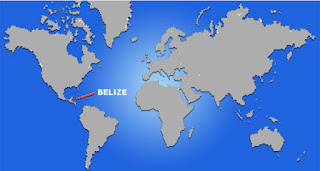 Gambar Peta letak negara Belize