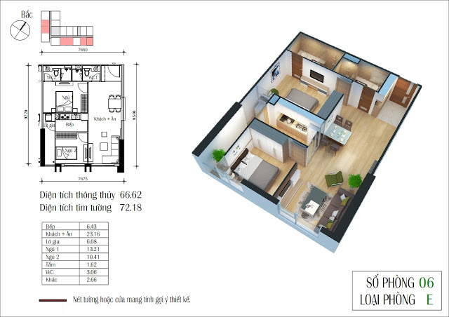 thiet ke can ho E toa Ct3 chung cu eco green city