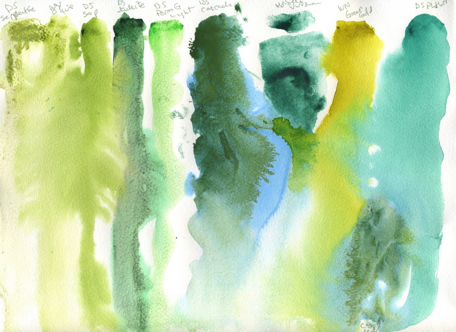 Scribbling With Spirit: Color Tests Before Travel