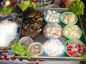 Koh Samui, temple party food, 2012