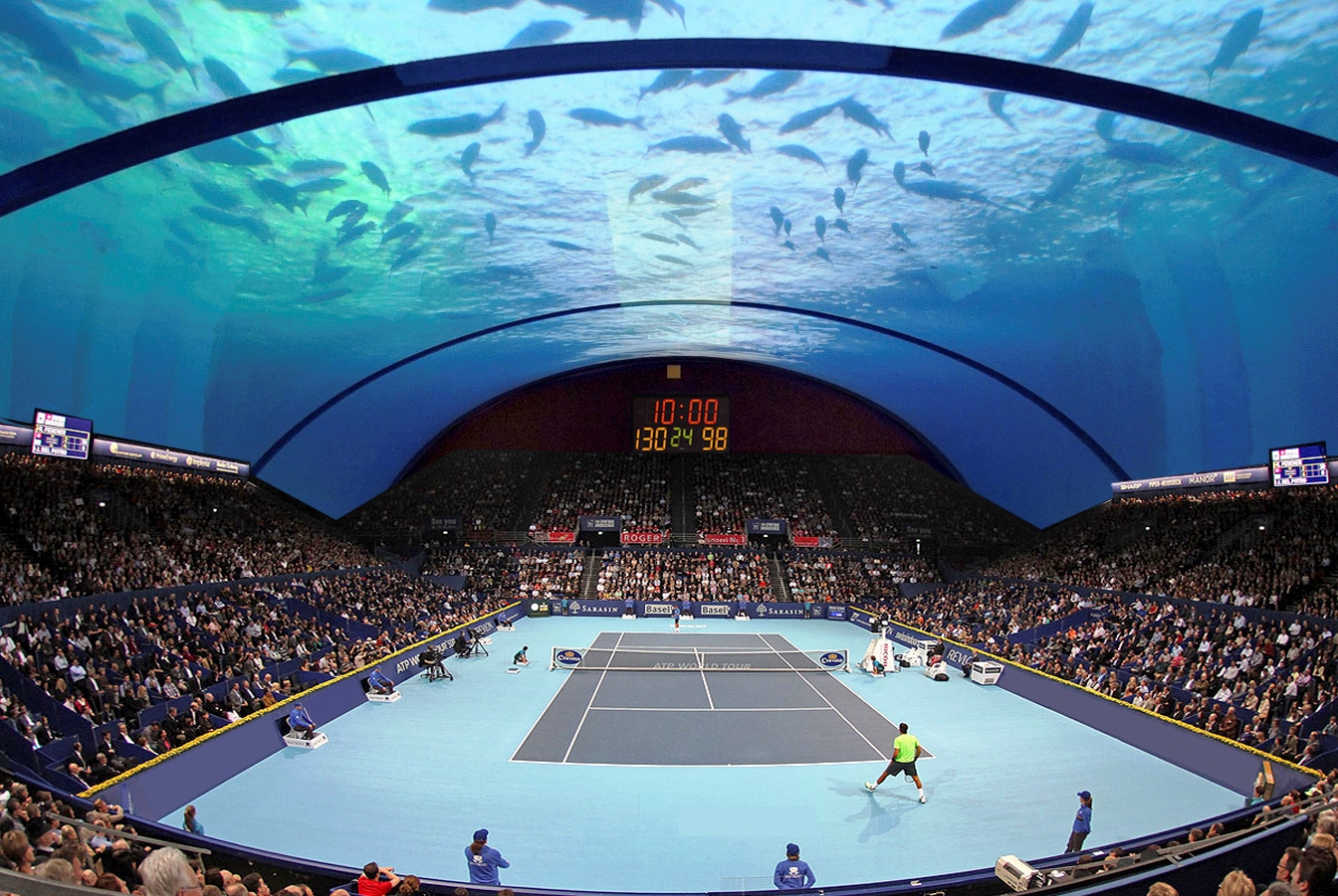 The World's First 2.5 Billion Underwater Tennis Court ARCHITECH
