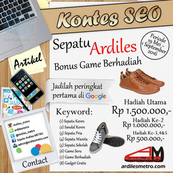 Sepatu ardiles, bonus game berhadiah Sepatu ardiles, bonus game berhadiah