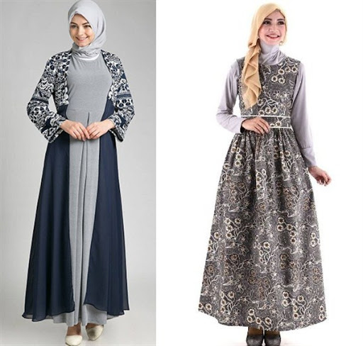 Model Baju Muslim Batik Pesta Terbaru 2017/2018 Model Baju Muslim Batik Pesta Terbaru 2017/2018