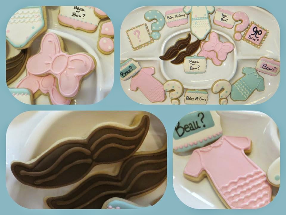Chick 'n Biscuits Gender Reveal Cookies