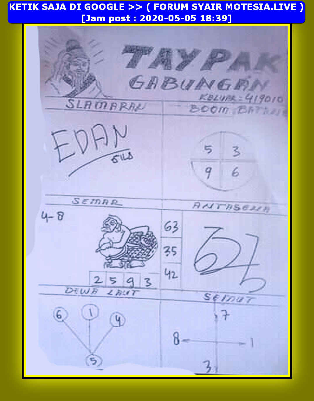 1 New Message Kode Syair Hongkong 5 Mei 2020 Forum Syair Togel Hongkong Singapura Sydney