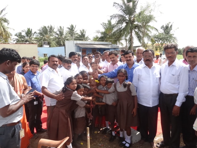 Ground Breaking Ceremony of Reconstruction of Govt School at Thalaguppe Ground Breaking Ceremony of Reconstruction of Govt School at Thalaguppe