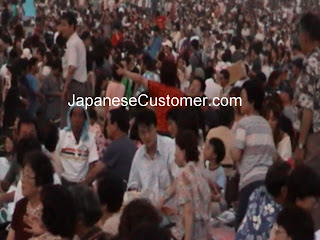 Japanese customers enjoy fireworks copyright peter hanami 2010