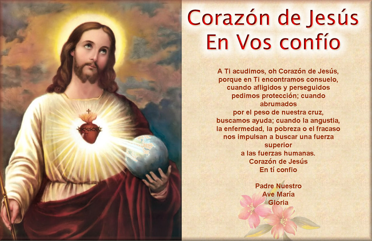 ® Blog Católico Gotitas Espirituales ® ESTAMPAS CON ORACIONES AL SAGRADO CORAZÓN DE JESÚS