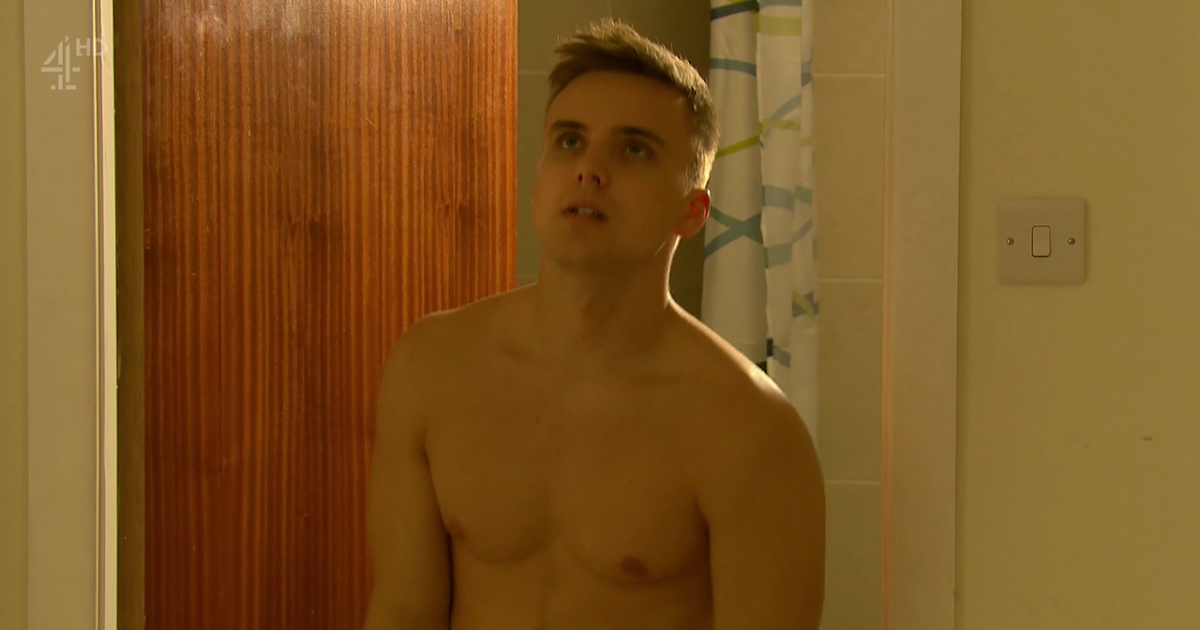 Parry Glasspool - Shirtless in "Hollyoaks"