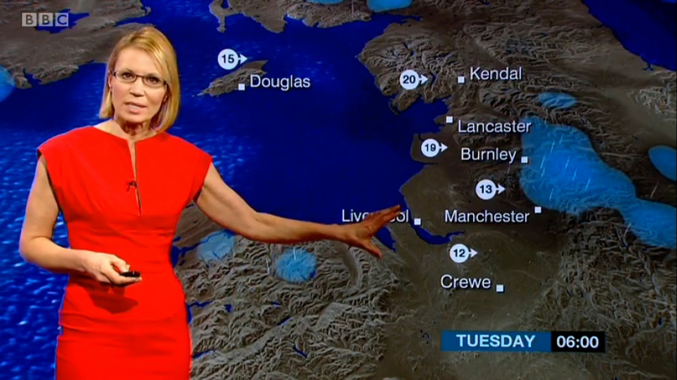 UK Regional News Caps Dianne Oxberry BBC North West Tonight Weather