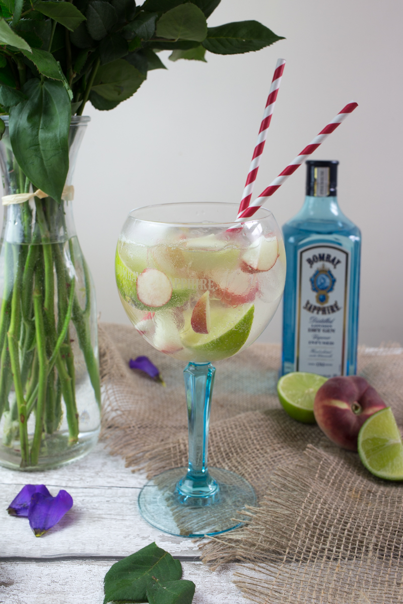 Summer Peach Gin and Tonic Recipe Heroine in Heels