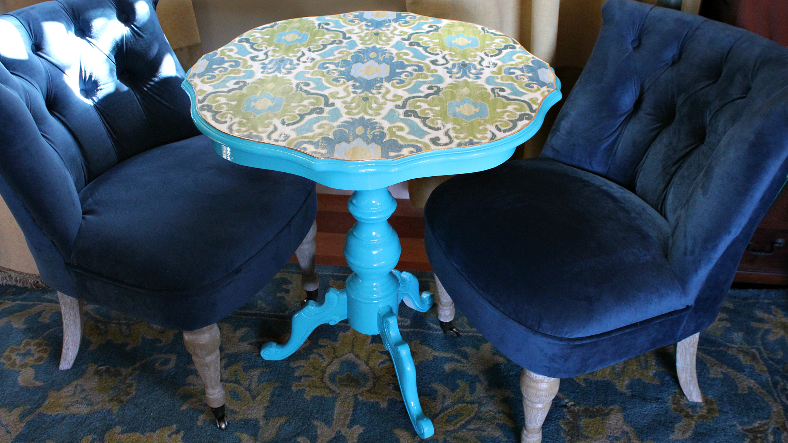 Mark Montano Decoupaged Fabric Table Makeover
