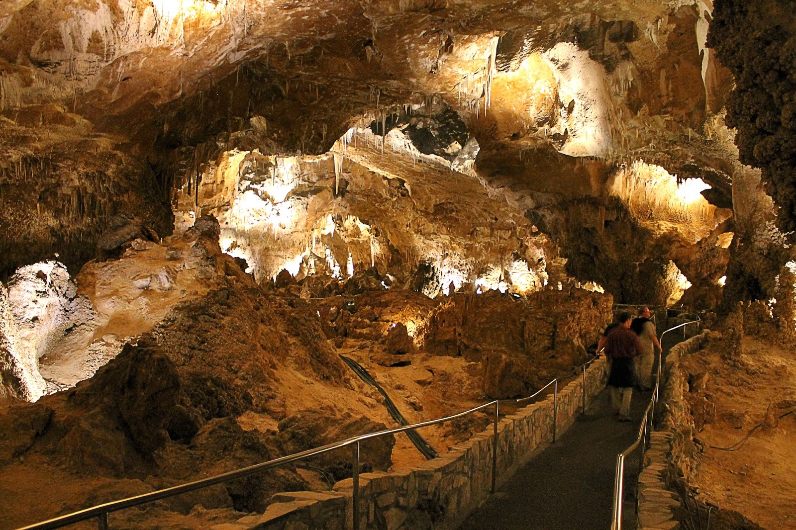 Bottomless Pit Carlsbad Caverns National Park New Mexico Deep Hole Inside A Huge Hole