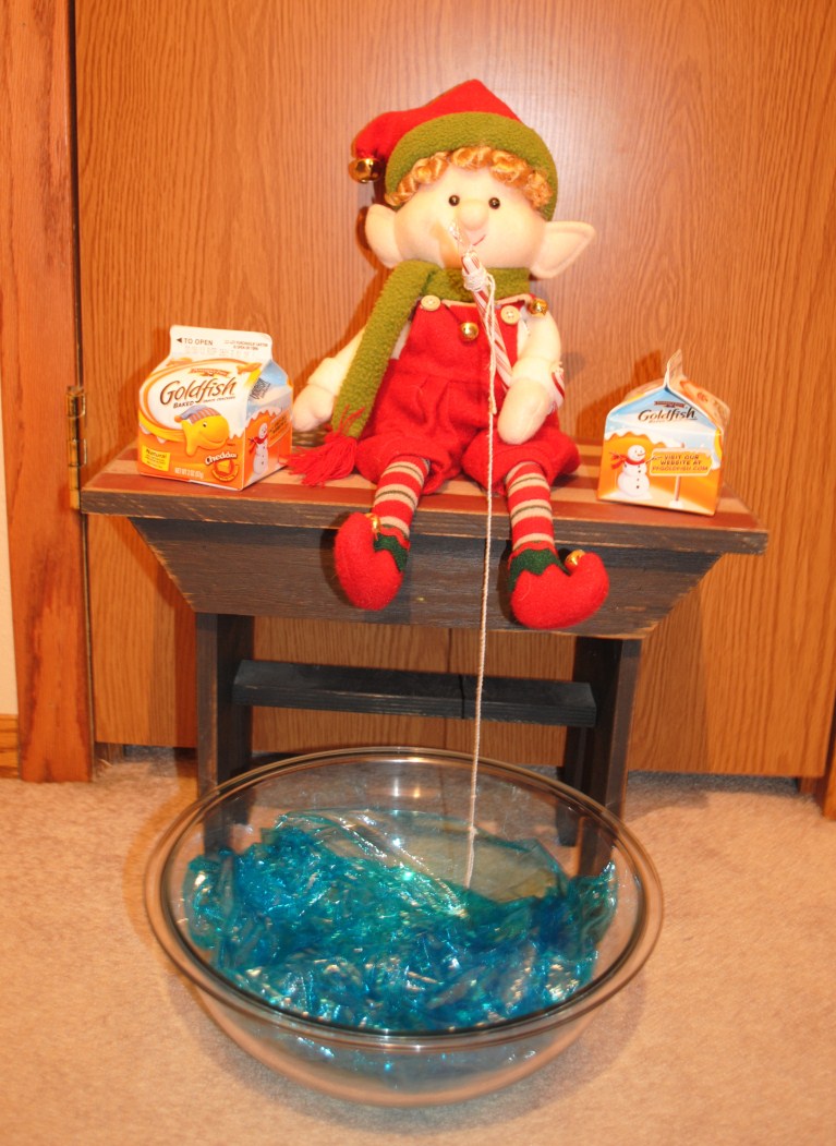 Blessed Beyond Measure: Elf on the Shelf- Day 24- Fishing (The Last Day)
