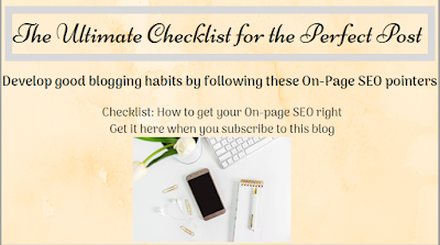 Subscribe and get The Ultimate Checklist for the Perfect Post