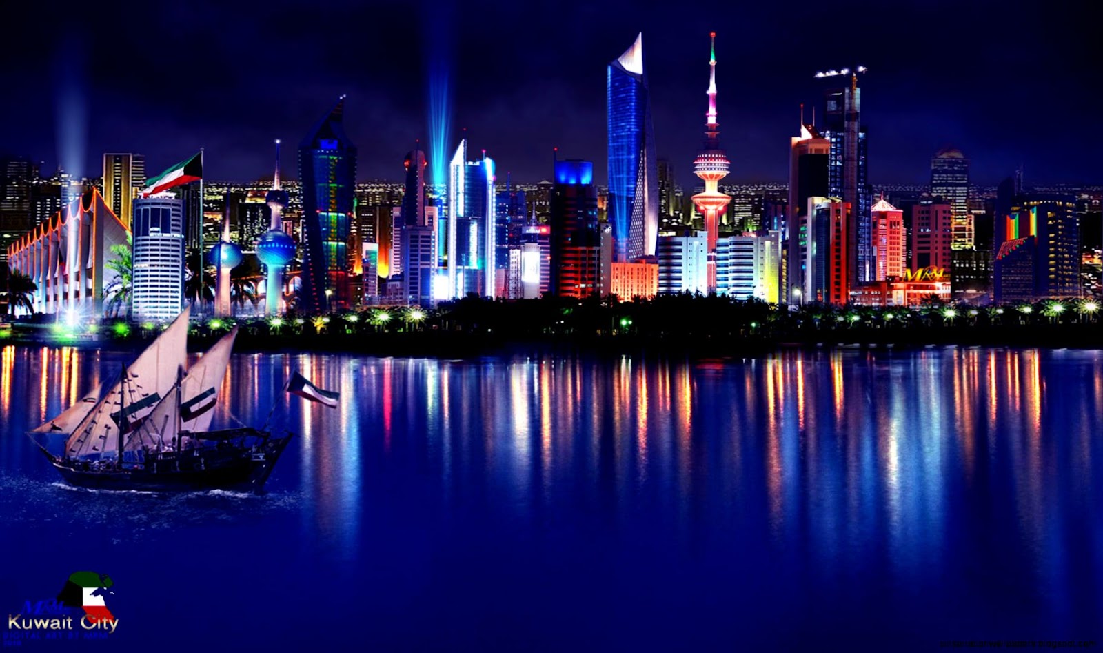 Kuwait City at Night