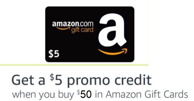 Free $5 Amazon Promo Code When You Buy a $50 Amazon Gift Card - HEAVENLY STEALS