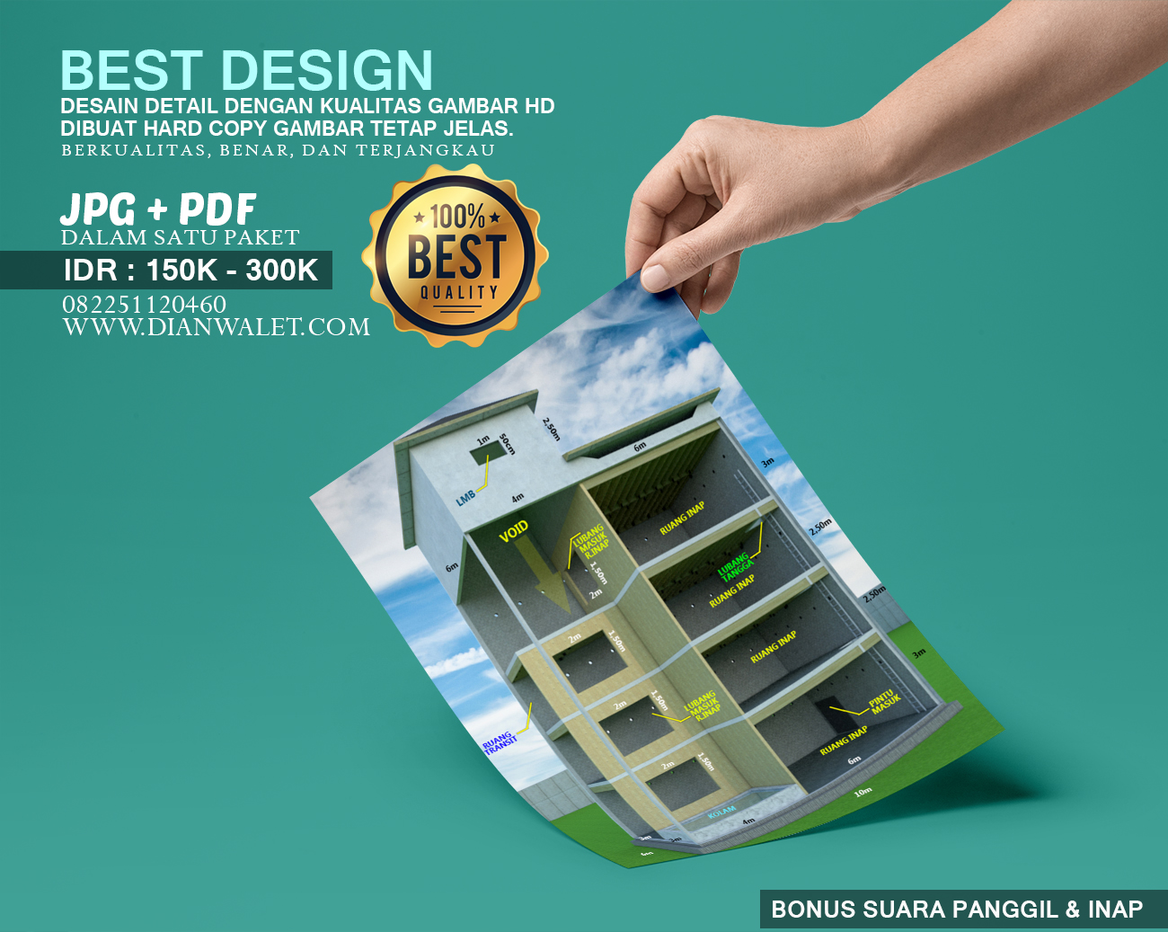 Desain Bangunan Walet 4x10 3 Lantai Premium | DIAN WALET